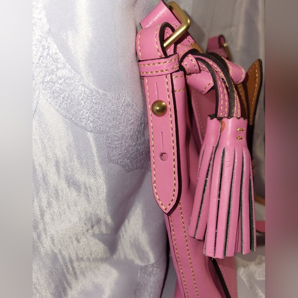 Dooney And Bourke Pink Florentine Leather Crossbody Bag - Picture 7 of 14